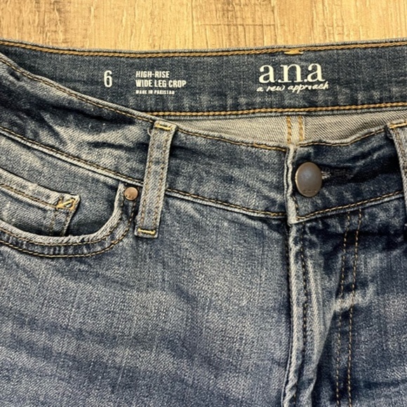 A.N.A. Denim Wide Leg Crop Pants High Rise 6 - Picture 5 of 12